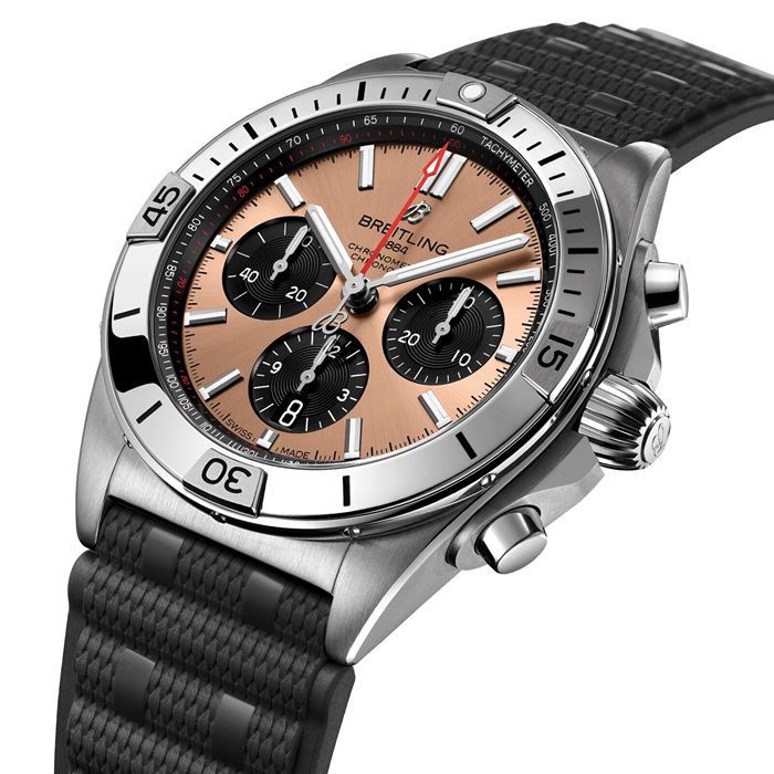 Breitling Chronomat B01 Chronograph 42mm Mens Watch Copper Rubber AB0134101K1S1 - Image 3