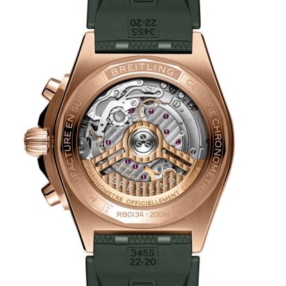 Breitling Chronomat B01 Chronograph 42mm Mens Watch Green Rubber RB0134101L1S1 - Image 2