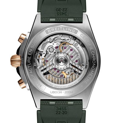 Breitling Chronomat B01 Chronograph 42mm Mens Watch Green Rubber UB0134131L1S1 - Image 2