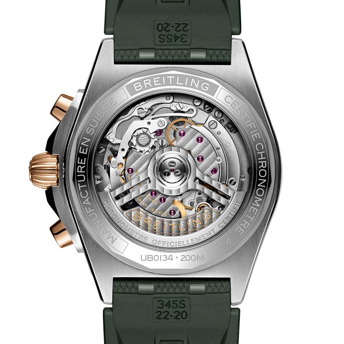 Breitling Chronomat B01 Chronograph 42mm Mens Watch Green Rubber UB0134131L1S1 - Image 2
