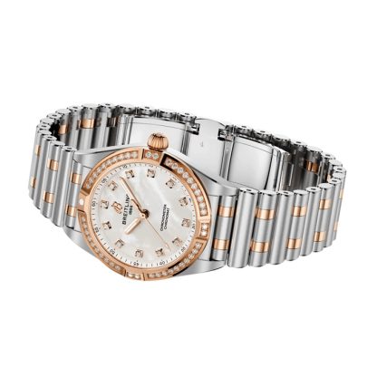 Breitling Chronomat Stainless Steel & 18k Red Gold 28mm Ladies Watch Mother Of Pearl U72310531A1U1 - Image 3