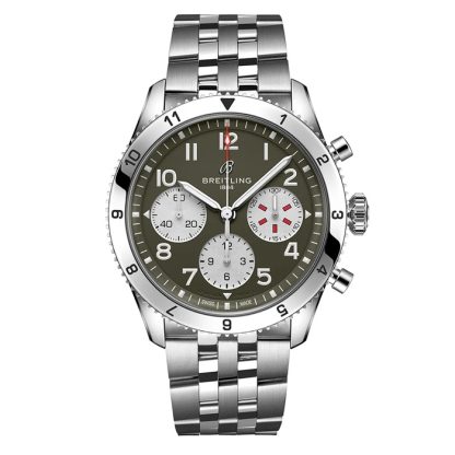 Breitling Classic AVI Chronograph 42 Curtiss P-40 Warhawk Stainless Steel Watch A233802A1L1A1