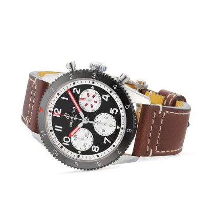 Breitling Classic AVI Chronograph 42 Mosquito Leather Strap Watch Y233801A1B1X1 - Image 4