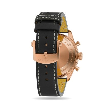 Breitling Classic AVI Chronograph 42 P-51 Mustang 18K Red Gold Leather Strap Watch R233801A1B1X1 - Image 5