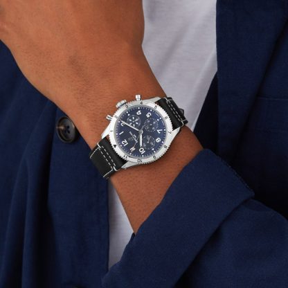 Breitling Classic AVI Chronograph 42 Tribute to Vought F4U Corsair Leather Strap Watch A233801A1C1X1 - Image 3
