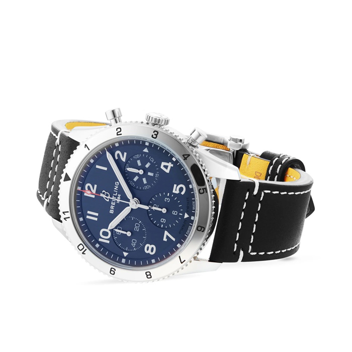 Breitling Classic AVI Chronograph 42 Tribute to Vought F4U Corsair Leather Strap Watch A233801A1C1X1 - Image 4