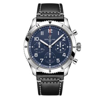 Breitling Classic AVI Chronograph 42 Tribute to Vought F4U Corsair Leather Strap Watch A233801A1C1X1