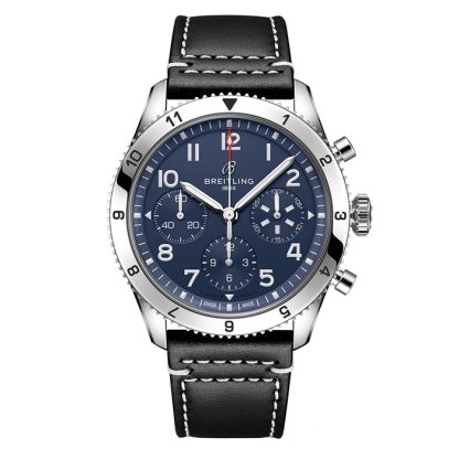 Breitling Classic AVI Chronograph 42 Tribute to Vought F4U Corsair Leather Strap Watch A233801A1C1X1