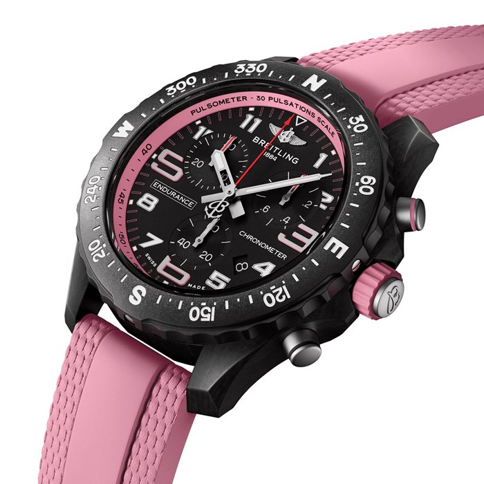 Breitling Endurance Pro 38mm Unisex Watch Pink Rubber X83310D41B1S1 - Image 3