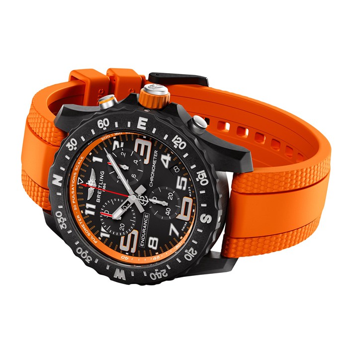 Breitling Endurance Pro 44mm Mens Watch Orange Rubber X82310A51B1S2 - Image 3