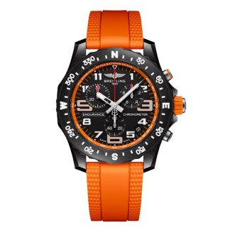 Breitling Endurance Pro 44mm Mens Watch Orange Rubber X82310A51B1S2