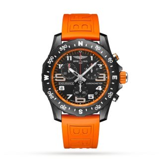Breitling Endurance Pro 44mm Orange Rubber Strap Watch X82310A51B1S1