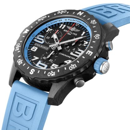 Breitling Endurance Pro 44mm Turquoise Rubber Strap Watch X82310281B1S1 - Image 2