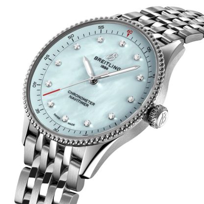 Breitling Navitimer 32mm Ladies Watch Blue Mother Of Pearl A77320171C1A1 - Image 3