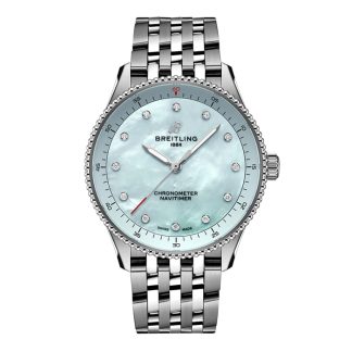 Breitling Navitimer 32mm Ladies Watch Blue Mother Of Pearl A77320171C1A1