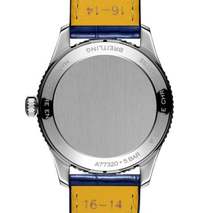 Breitling Navitimer 32mm Ladies Watch Blue Mother Of Pearl Alligator A77320171C1P1 - Image 2