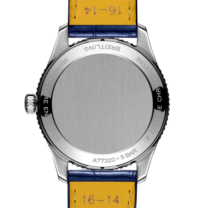 Breitling Navitimer 32mm Ladies Watch Blue Mother Of Pearl Alligator A77320171C1P1 - Image 2