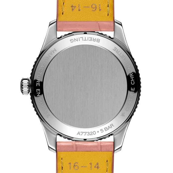 Breitling Navitimer 32mm Ladies Watch Pink Mother Of Pearl Alligator A77320D91K1P1 - Image 2