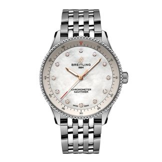 Breitling Navitimer 32mm Ladies Watch White Mother Of Pearl A77320E61A2A1