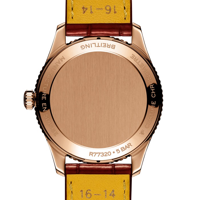 Breitling Navitimer 32mm Ladies Watch White Mother Of Pearl Alligator 18k Red Gold R77320E61A1P1 - Image 2