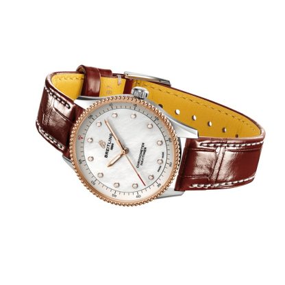 Breitling Navitimer 32mm Ladies Watch White Mother Of Pearl Alligator U77320E61A1P1 - Image 4