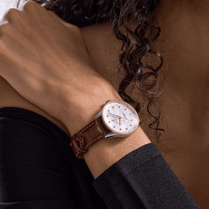 Breitling Navitimer 32mm Ladies Watch White Mother Of Pearl Alligator U77320E61A1P1 - Image 5