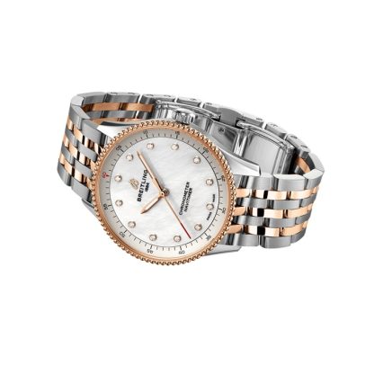 Breitling Navitimer 32mm Ladies Watch White Mother Of Pearl Stainless Steel and 18k Red Gold U77320E61A1U1 - Image 4