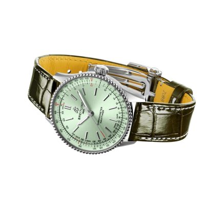 Breitling Navitimer 36mm Ladies Watch Green Alligator A17327361L1P1 - Image 4