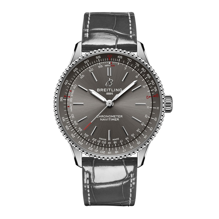 Breitling Navitimer 36mm Ladies Watch Grey Alligator A17327381B1P1
