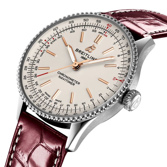 Breitling Navitimer 36mm Ladies Watch Silver Alligator A17327211G1P1 - Image 3
