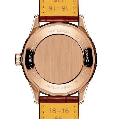 Breitling Navitimer 36mm Ladies Watch White Mother Of Pearl Alligator 18k Red Gold R17327211A1P1 - Image 2