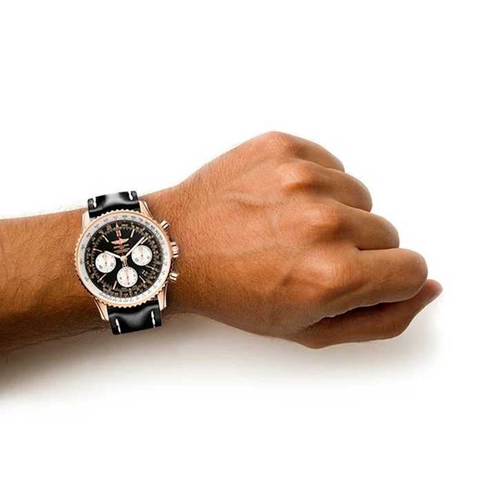 Breitling Navitimer Automatic 18ct Red Gold Leather Strap 43mm Mens Watch RB012012/BA49 436X - Image 2