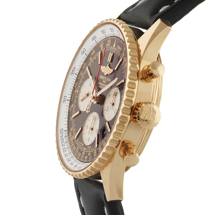 Breitling Navitimer Automatic 18ct Red Gold Leather Strap 43mm Mens Watch RB012012/BA49 436X - Image 3