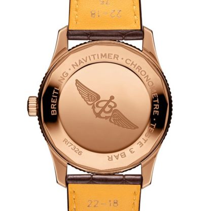 Breitling Navitimer Automatic 18k Red Gold Leather Strap 41mm Mens Watch R17326211G1P1 - Image 3