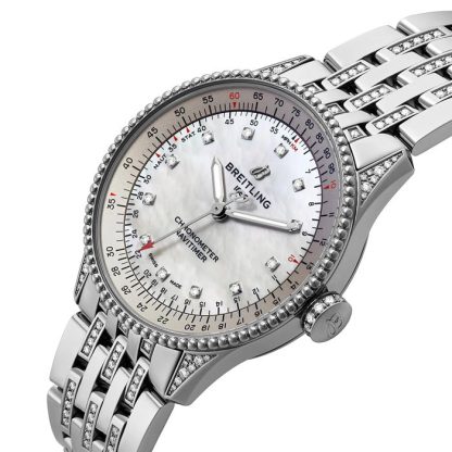 Breitling Navitimer Automatic 35mm Ladies Watch Mother Of Pearl A17395721G1A1 - Image 2