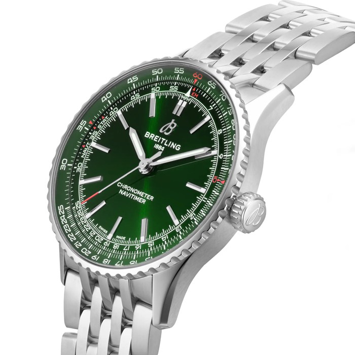 Breitling Navitimer Automatic 41mm Mens Watch Green Stainless Steel A17329371L1A1 - Image 5