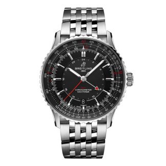 Breitling Navitimer Automatic GMT 41mm Mens Watch Black Stainless Steel A32310251B1A1