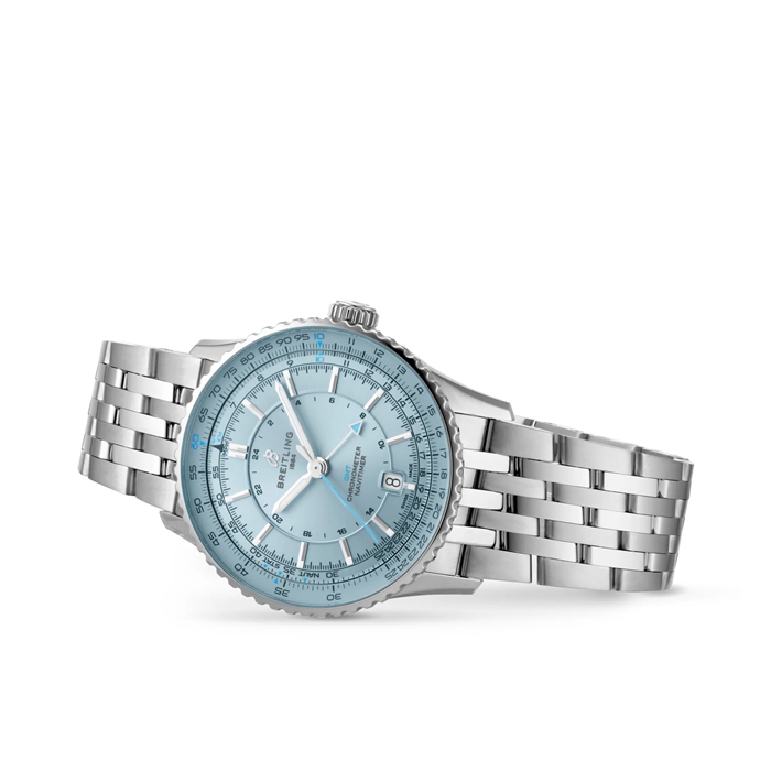 Breitling Navitimer Automatic GMT 41mm Mens Watch Light Blue Stainless Steel A32310171C1A1 - Image 3
