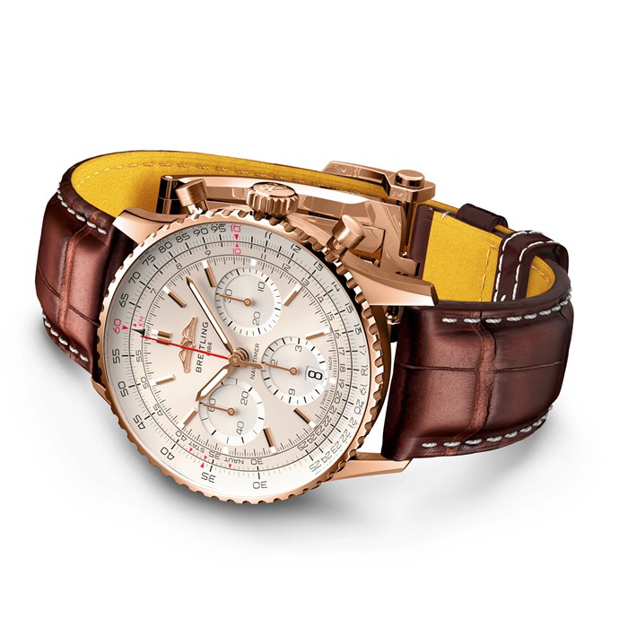 Breitling Navitimer B01 Chronograph 41 18k Red Gold Watch RB0139211G1P1 - Image 4