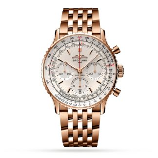 Breitling Navitimer B01 Chronograph 41 18k Red Gold Watch RB0139211G1R1