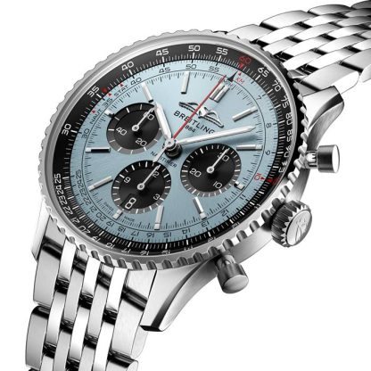 Breitling Navitimer B01 Chronograph 43 Stainless Steel Ice Blue Watch AB0138241C1A1 - Image 2
