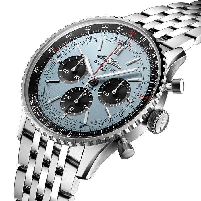 Breitling Navitimer B01 Chronograph 43 Stainless Steel Ice Blue Watch AB0138241C1A1 - Image 2