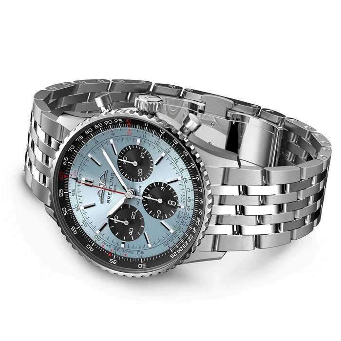 Breitling Navitimer B01 Chronograph 43 Stainless Steel Ice Blue Watch AB0138241C1A1 - Image 3