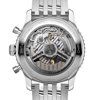 Breitling Navitimer B01 Chronograph 43 Stainless Steel Ice Blue Watch AB0138241C1A1 - Image 4