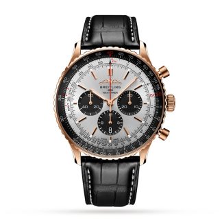 Breitling Navitimer B01 Chronograph 46 18k Red Gold Watch RB0137241G1P1
