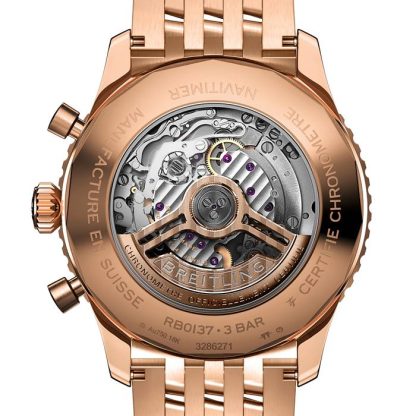 Breitling Navitimer B01 Chronograph 46 18k Red Gold Watch RB0137241G1R1 - Image 4