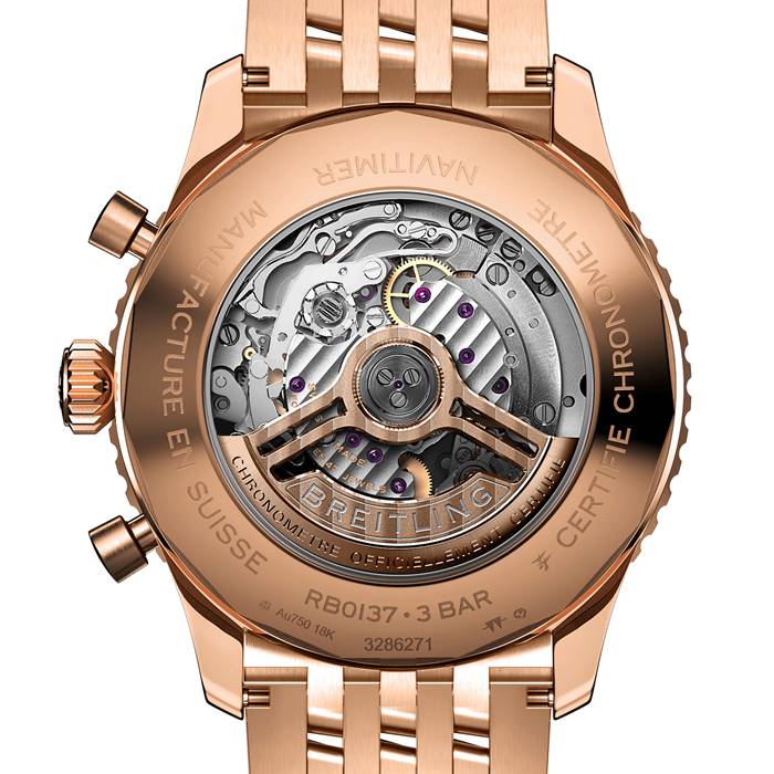 Breitling Navitimer B01 Chronograph 46 18k Red Gold Watch RB0137241G1R1 - Image 4