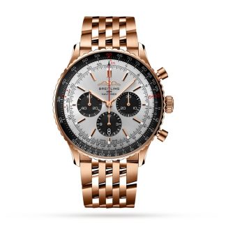 Breitling Navitimer B01 Chronograph 46 18k Red Gold Watch RB0137241G1R1