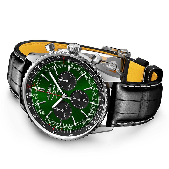 Breitling Navitimer B01 Chronograph 46 Stainless Steel Leather Strap Watch AB0137241L1P1 - Image 3