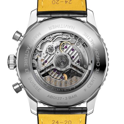 Breitling Navitimer B01 Chronograph 46 Stainless Steel Leather Strap Watch AB0137241L1P1 - Image 4